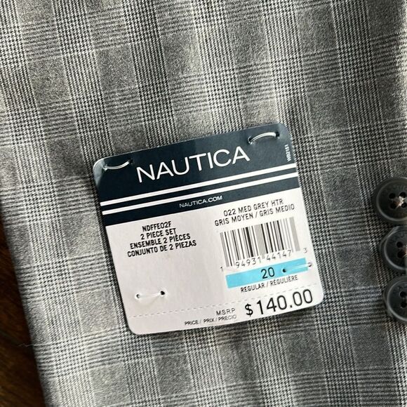 Nautica Houndstooth Blazer Dress Formal Jacket - Picture 6 of 10